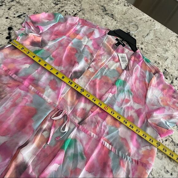 Torrid Multi Watercolor Tie-Front Duster Kimono 2X NWT - Picture 8 of 11